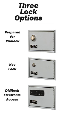 Cell Phone and Tablet Lockers 3 door and lock choices from stock